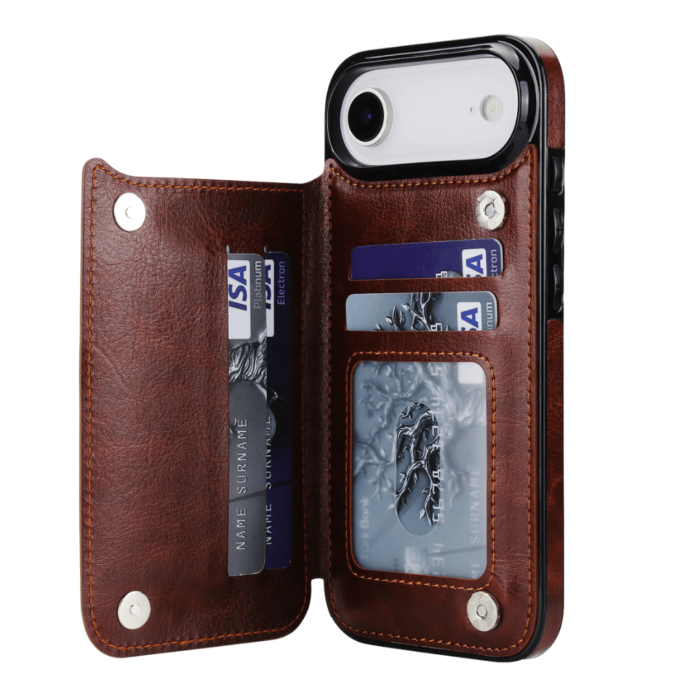 Vistor Leather Flip Wallet Case For iPhone 17 Series