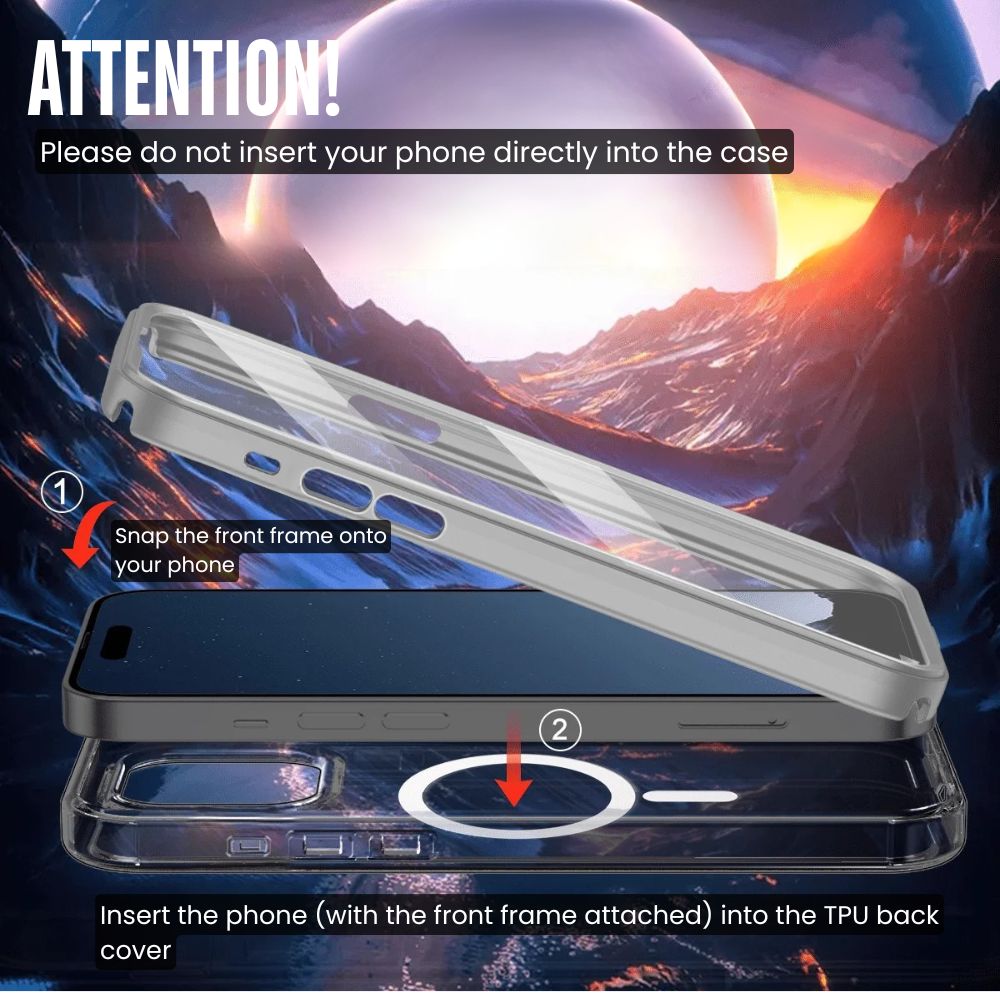 Advoco Shockproof MagSafe iPhone Case With Screen Protector - Astra Cases