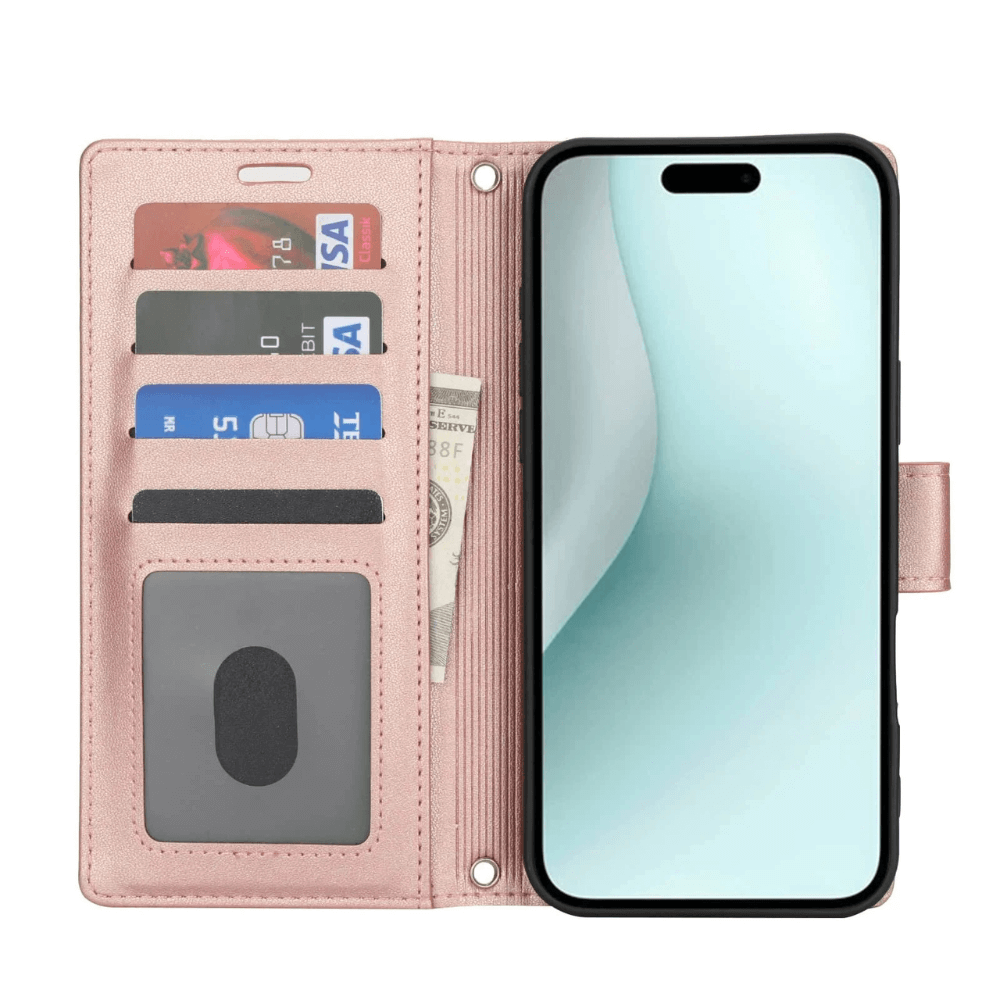 Saeta Shockproof Leather Flip Wallet iPhone Case - Astra Cases