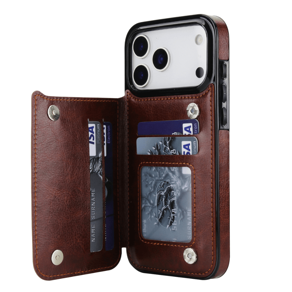 Vistor Leather Flip Wallet Case For iPhone 17 Series