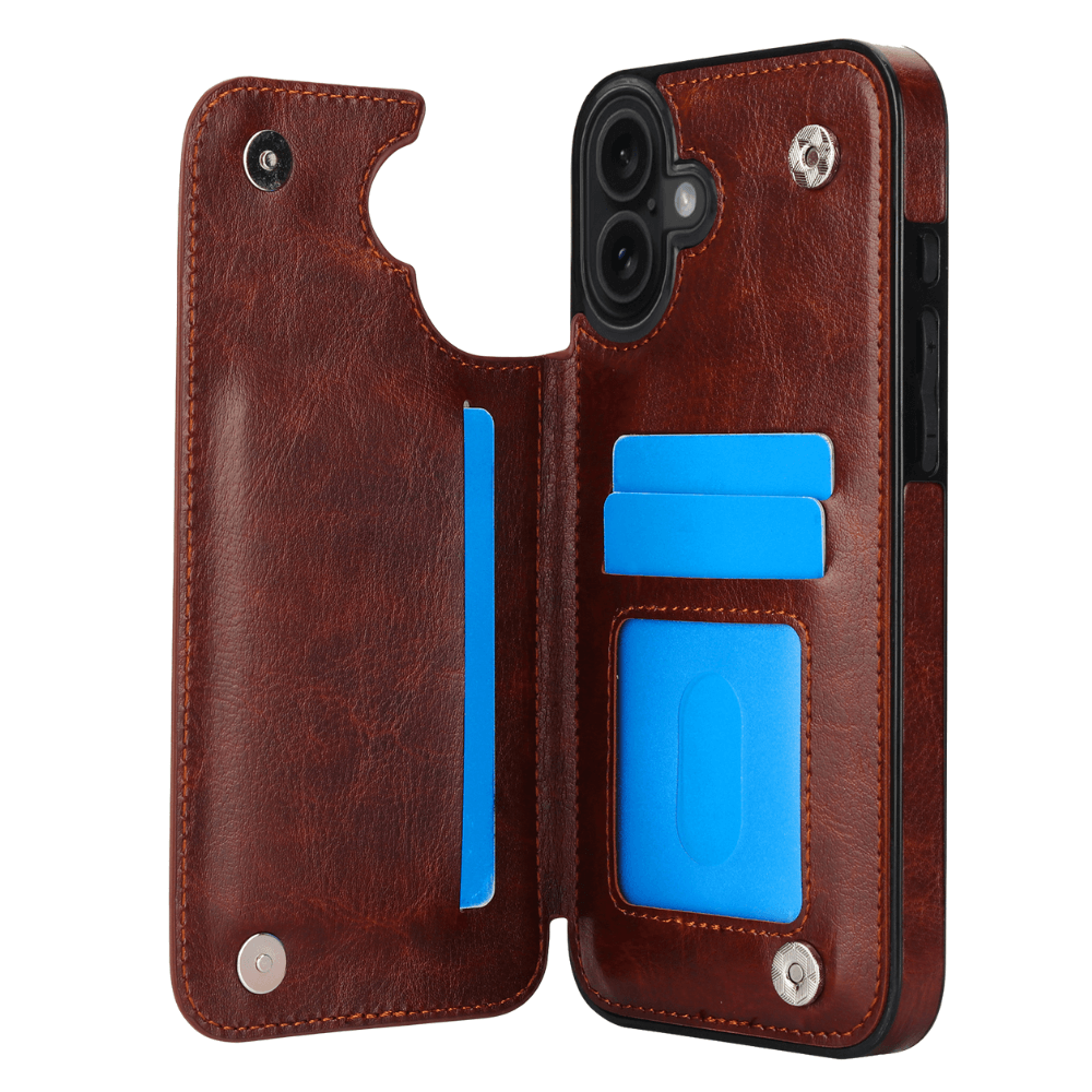 Vistor Leather Flip Wallet Case For iPhone 17 Series