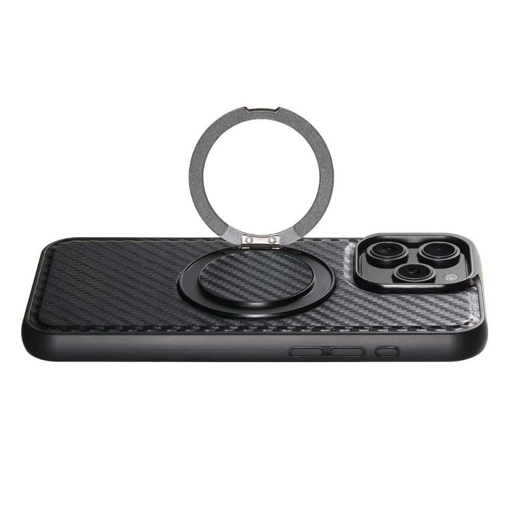 Frons Carbon Fiber Shockproof iPhone Case With Kickstand