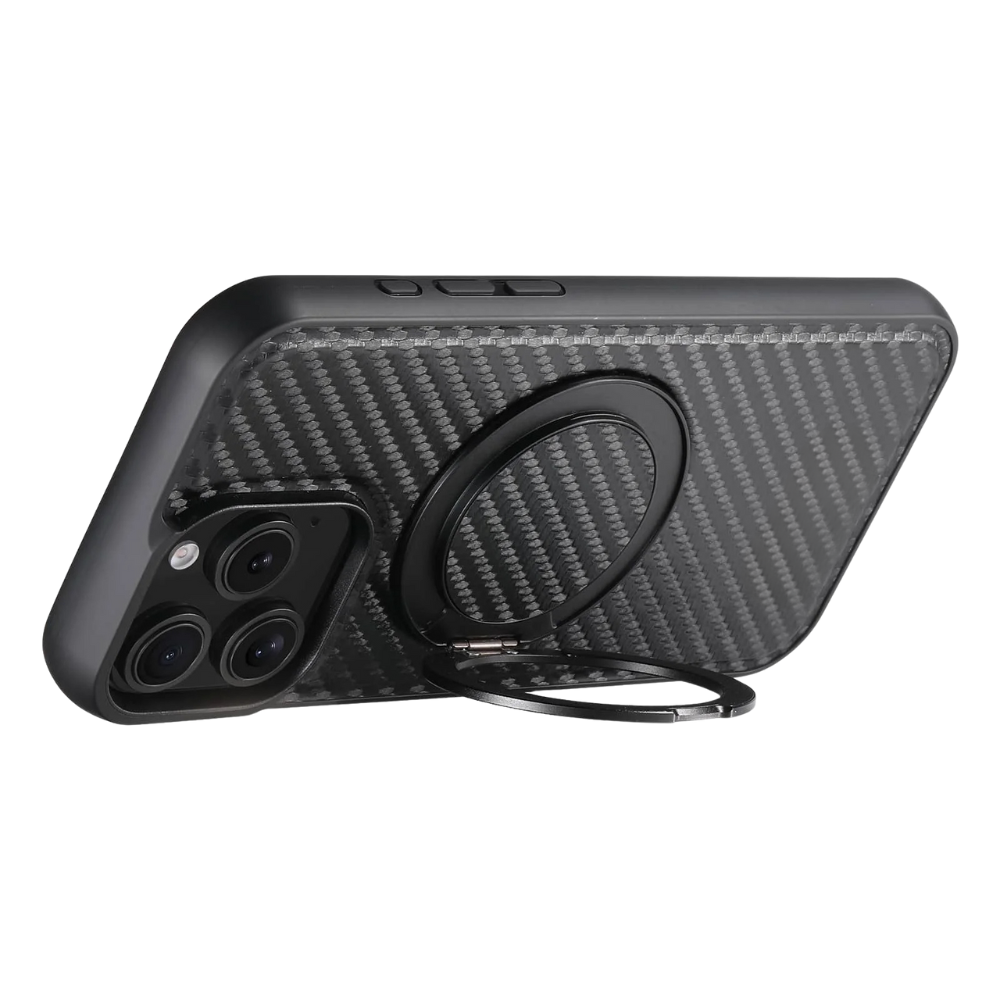 Frons Carbon Fiber Shockproof iPhone Case With Kickstand