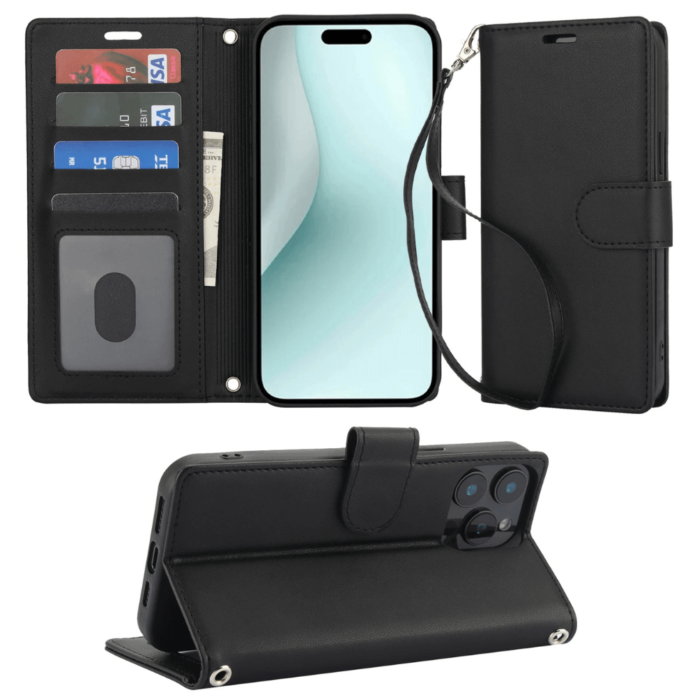 Saeta Shockproof Leather Flip Wallet iPhone Case - Astra Cases