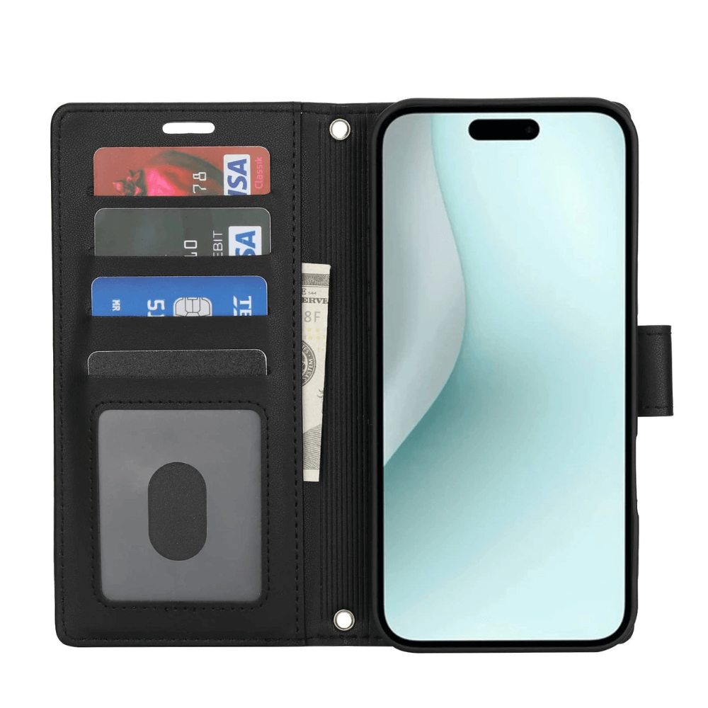Saeta Shockproof Leather Flip Wallet iPhone Case - Astra Cases