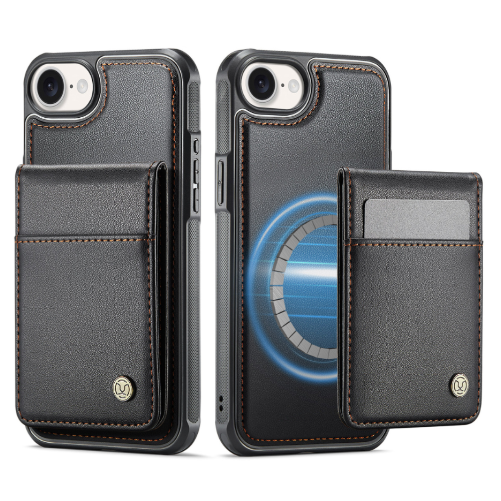 Perdo Magnetic Leather Wallet iPhone Case With Detachable Card Holder
