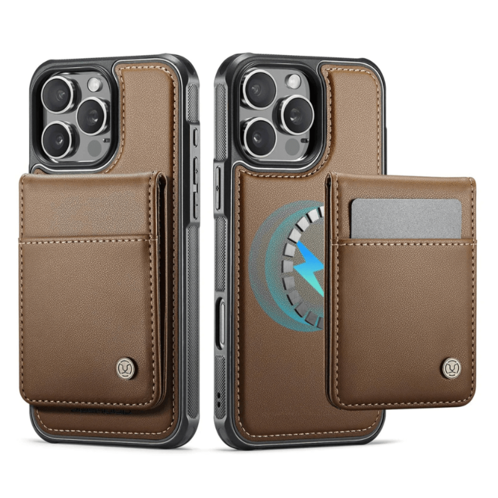 Perdo Magnetic Leather Wallet iPhone Case With Detachable Card Holder