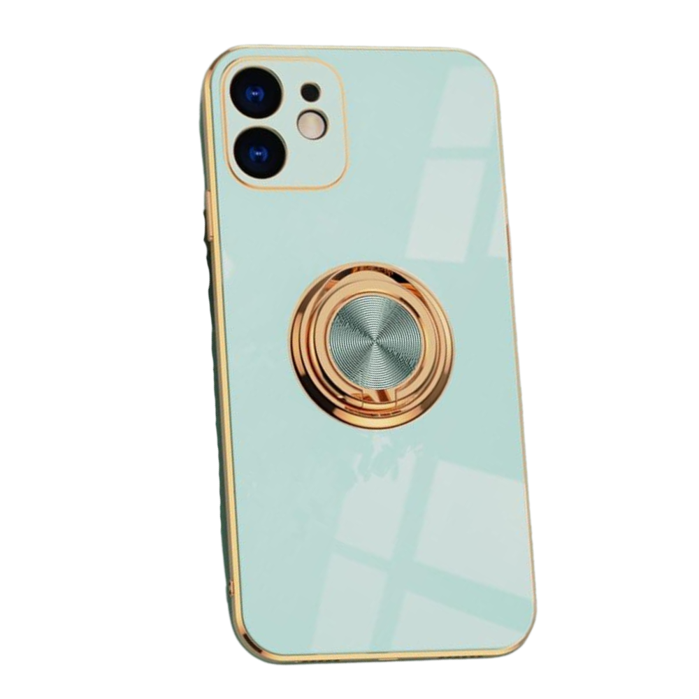 Aere Luxury Plated iPhone Case With Ring For Series 14-16