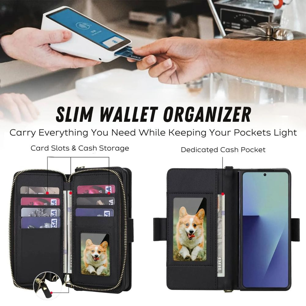 Aeternus Quilted Leather Wallet Case for Galaxy Z Fold - Astra Cases
