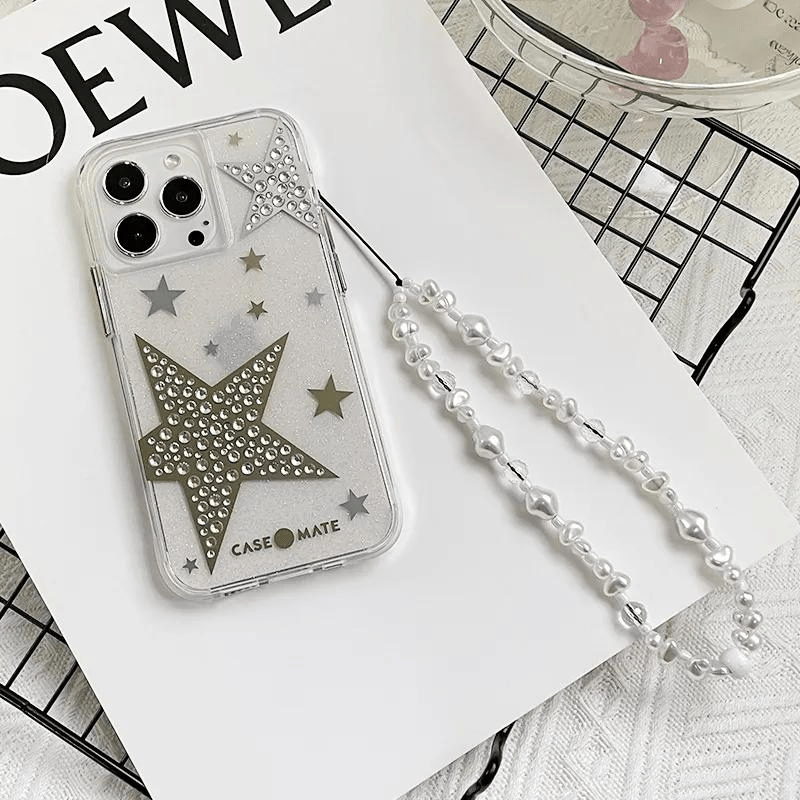 Bellicus Pearl Crystal Nylon Phone Lanyard
