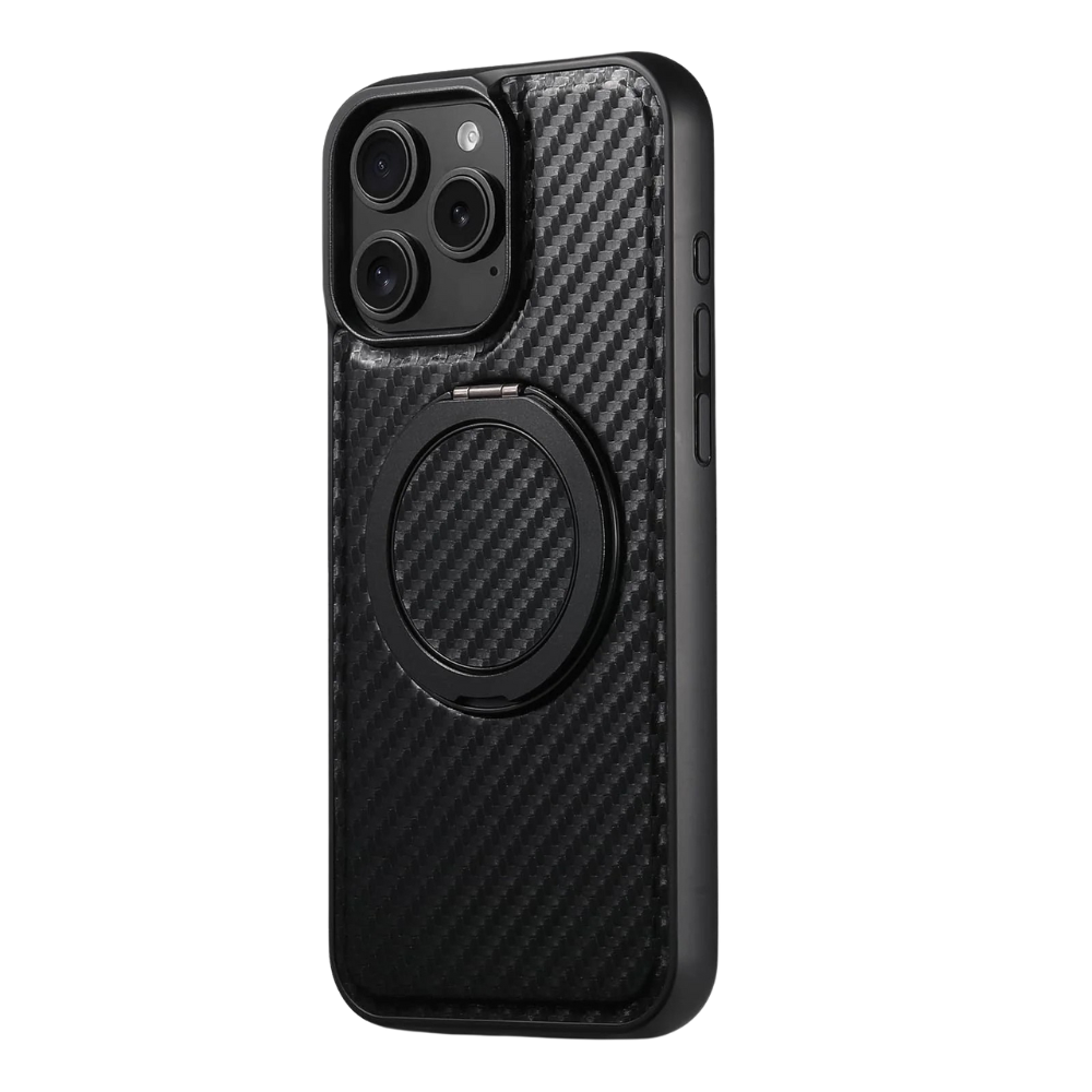Frons Carbon Fiber Shockproof iPhone Case With Kickstand