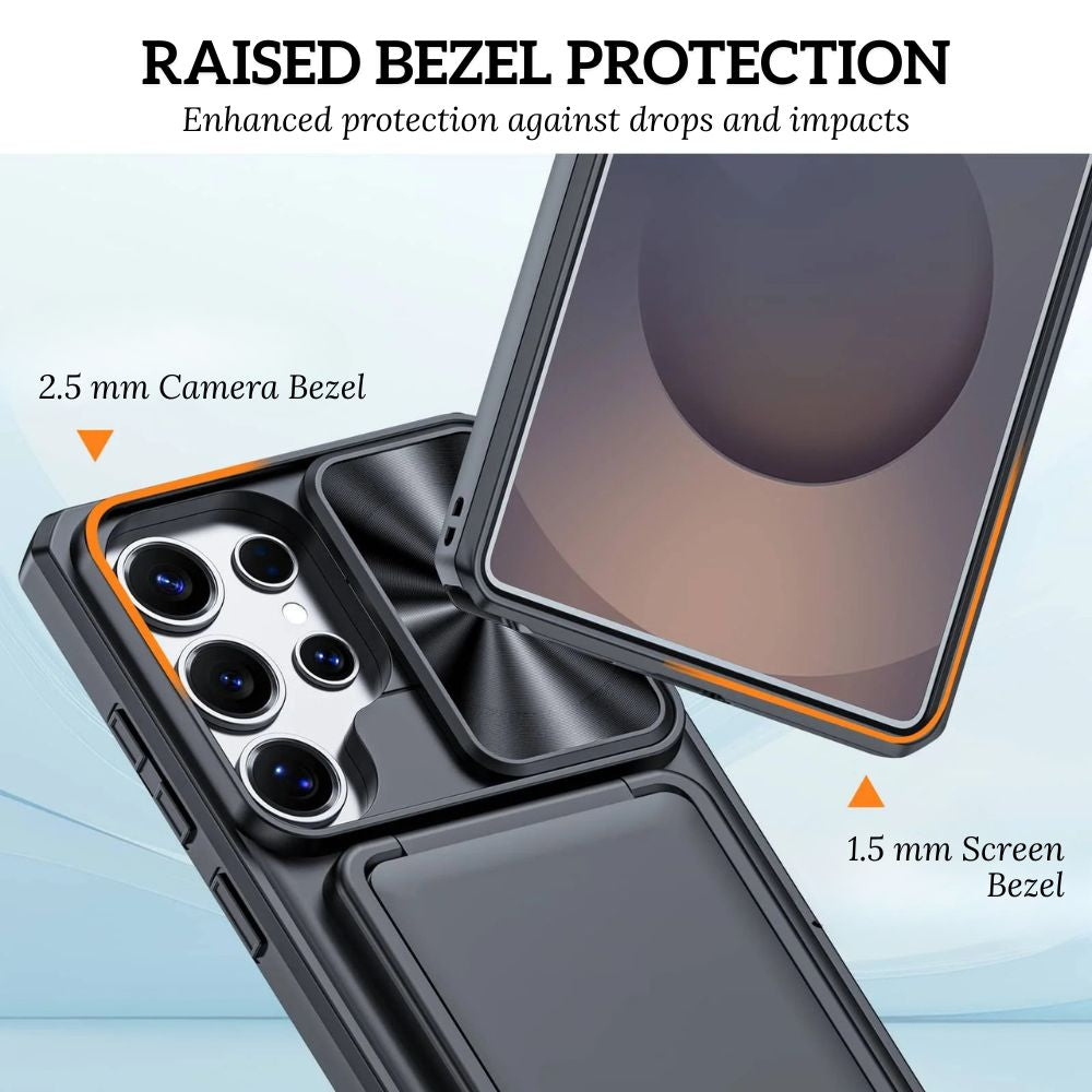 Intereo Slim Shockproof Galaxy Case With Card Holder - Astra Cases