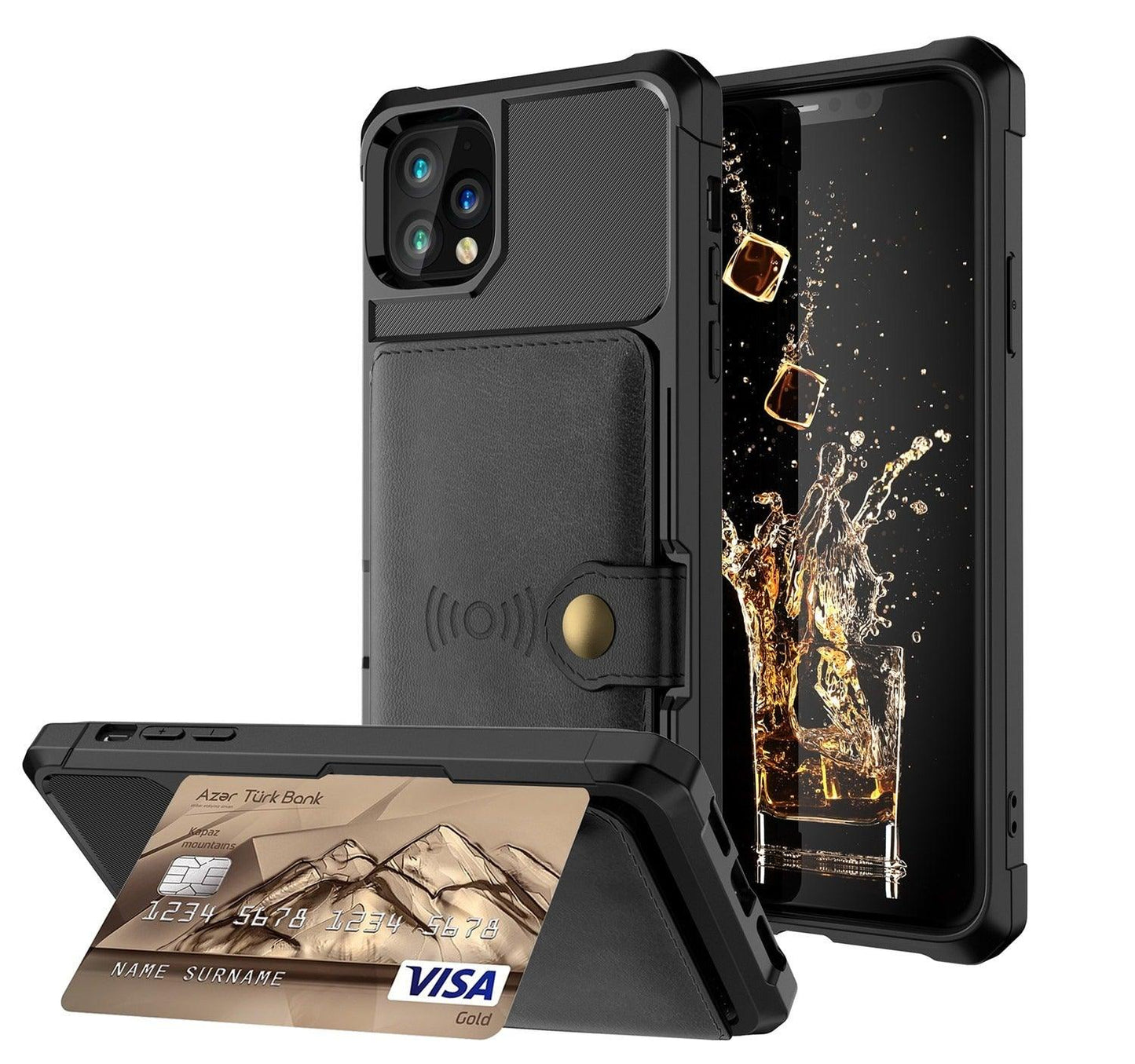 Echo Luxury Leather Wallet iPhone Case For 14 and 15 Series - Astra Cases SG