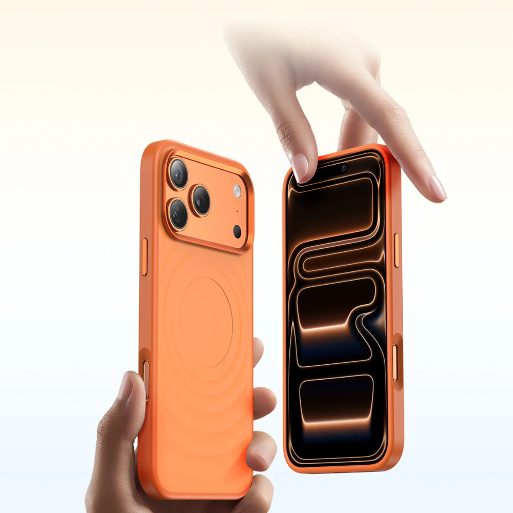 Linea Wave Shockproof iPhone Case With Metal Buttons