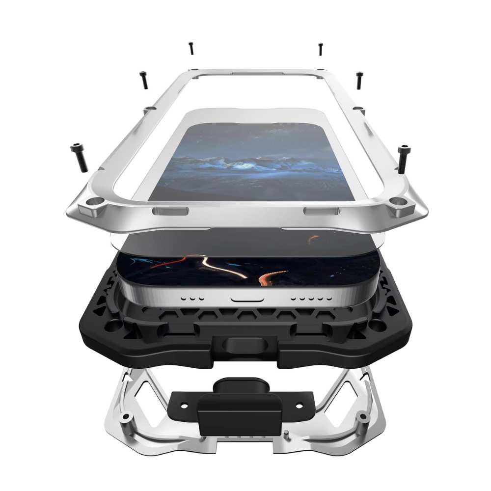 Gens Heavy-Duty Google Pixel Case with Built-in Tempered Glass & Camera Kickstand