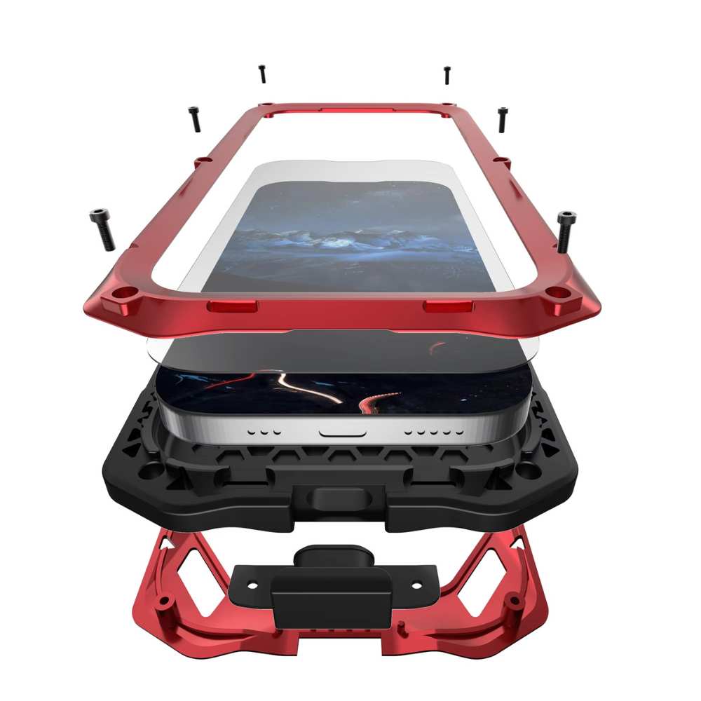 Gens Heavy-Duty Google Pixel Case with Built-in Tempered Glass & Camera Kickstand