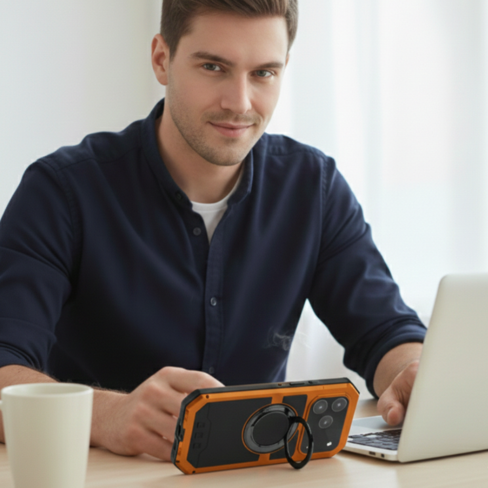 Aegis Magnetic Ring Stand Metal Case For iPhone 17 Pro Max