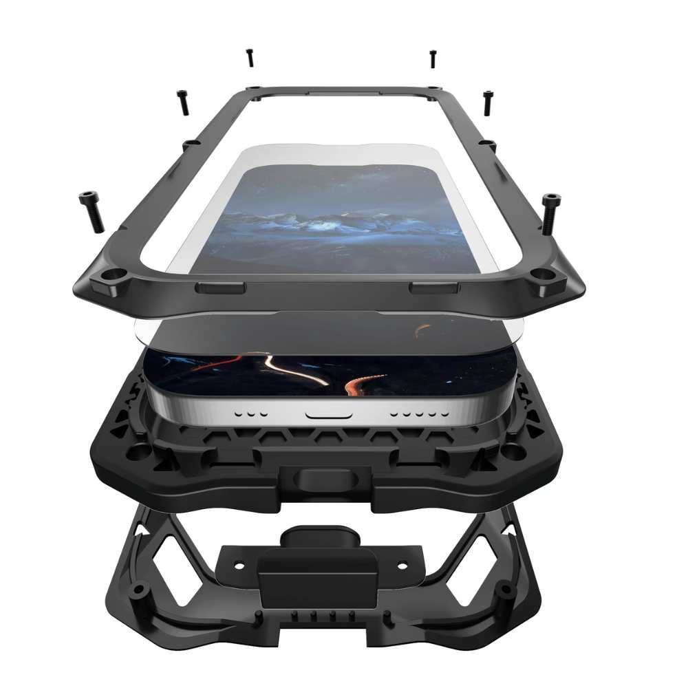 Gens Heavy-Duty Google Pixel Case with Built-in Tempered Glass & Camera Kickstand