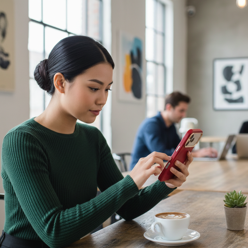 Linea Wave Shockproof iPhone Case With Metal Buttons