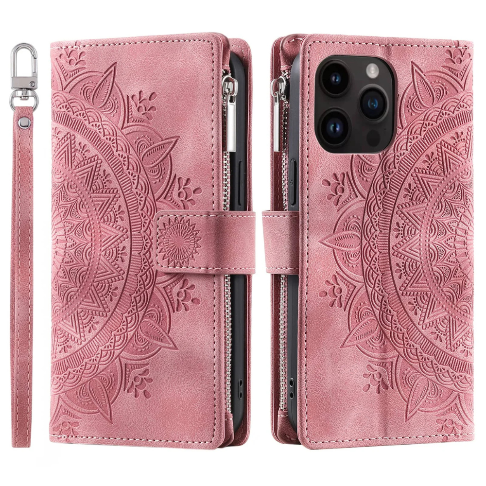 Denuo Magnetic Leather Wallet iPhone Case With Straps