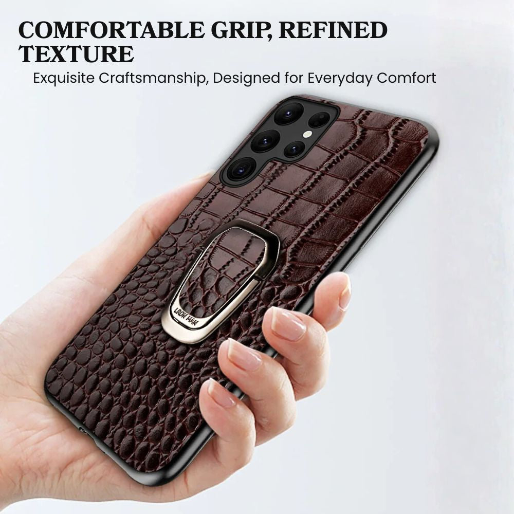 Acidus Leather Galaxy Case With Ring - Astra Cases