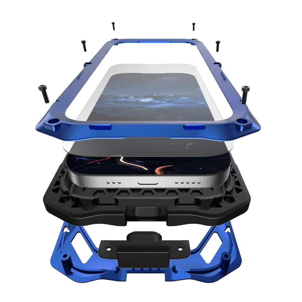 Gens Heavy-Duty Google Pixel Case with Built-in Tempered Glass & Camera Kickstand