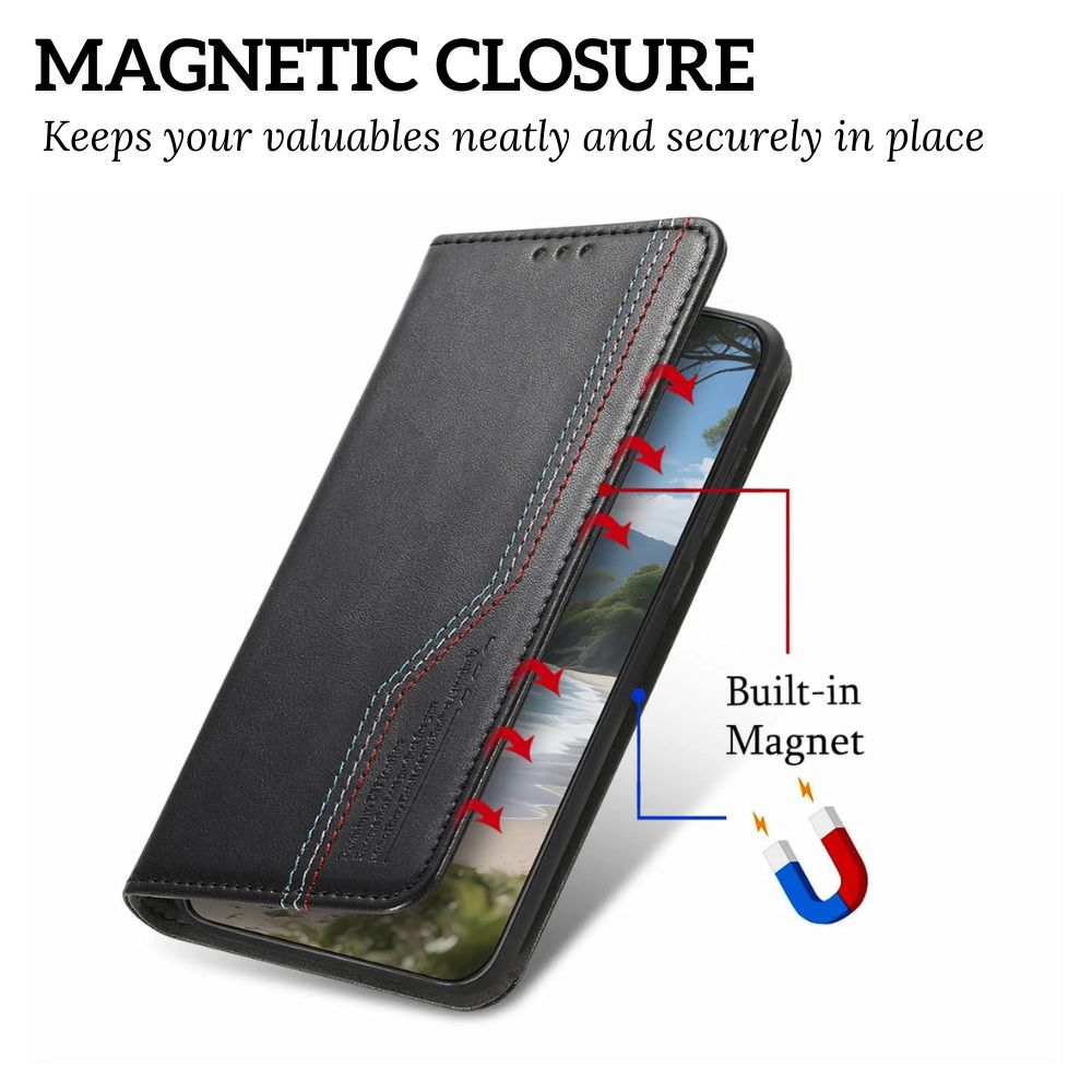 Civis Leather Wallet Flip iPhone Case - Astra Cases