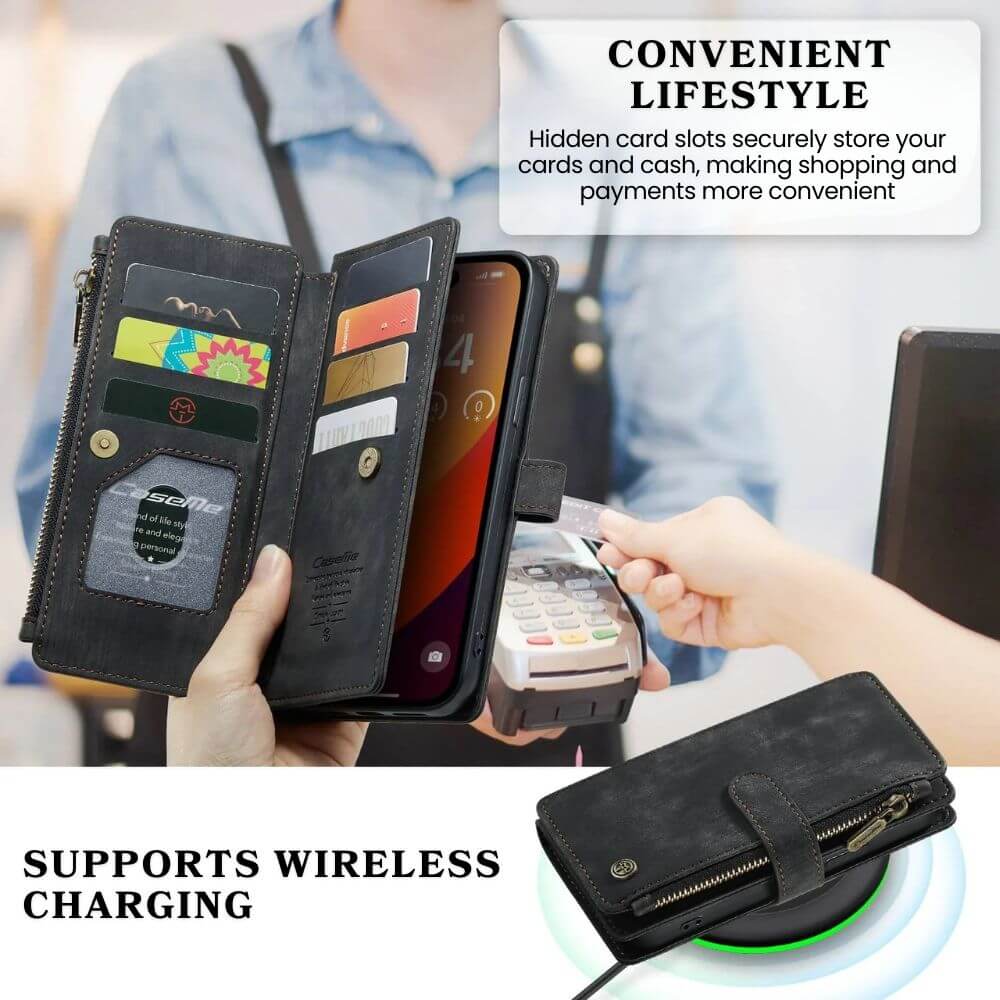 Saevio Magnetic Leather iPhone Case - Astra Cases