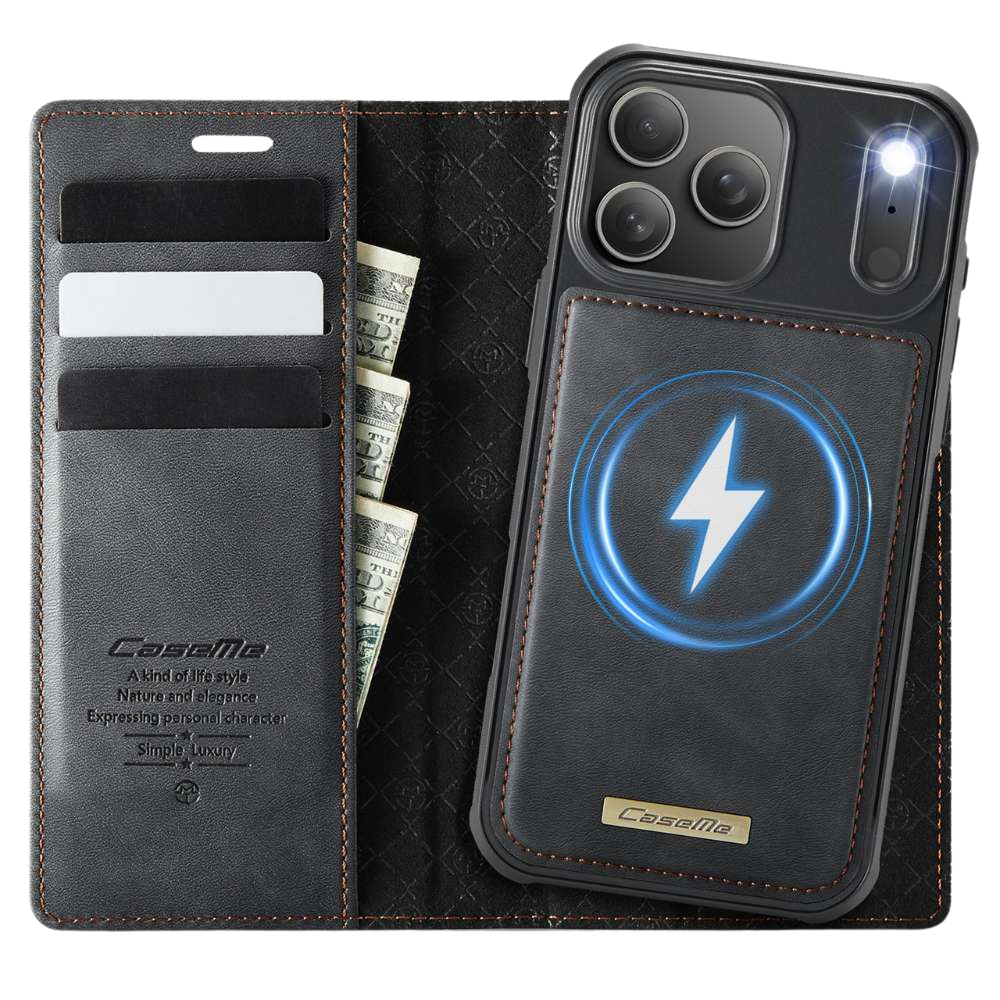 Quae Leather Flip MagSafe Wallet iPhone Case