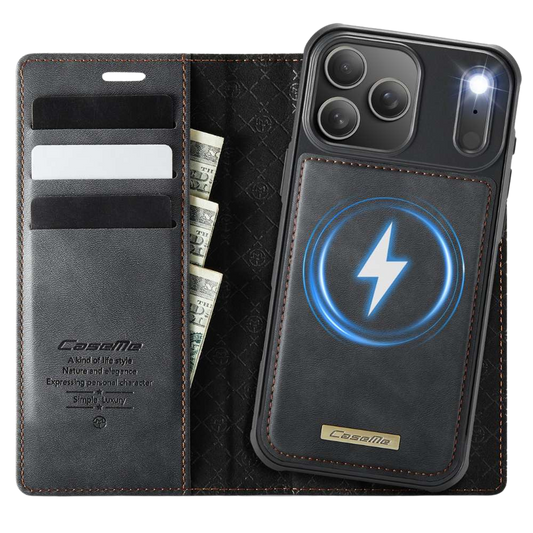 Quae Leather Flip MagSafe Wallet iPhone Case