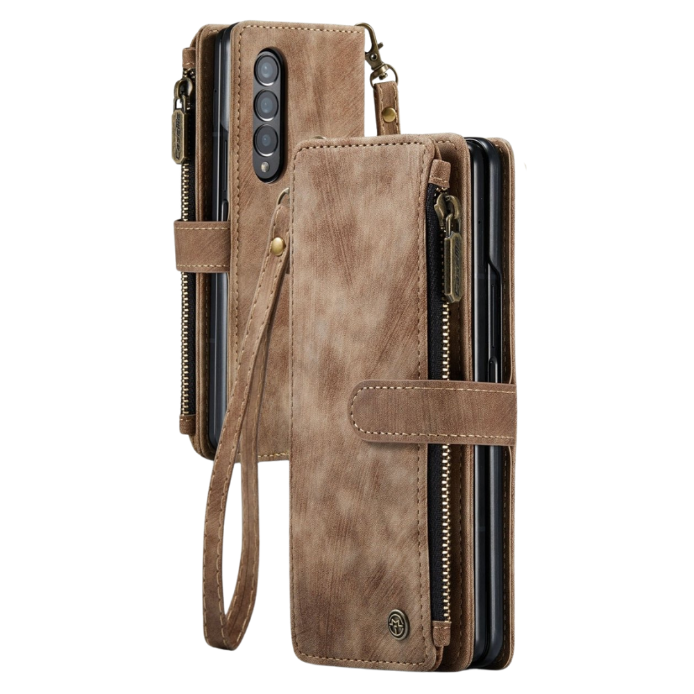 Cernere Magnetic Leather Wallet Case for Samsung Galaxy Z Fold 3 & 4