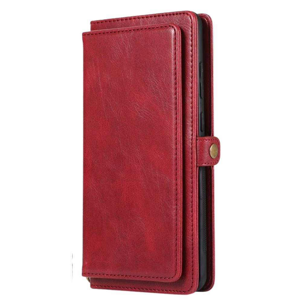 Mereo Magnetic Leather Galaxy Wallet Case with Lanyard and Card Slot