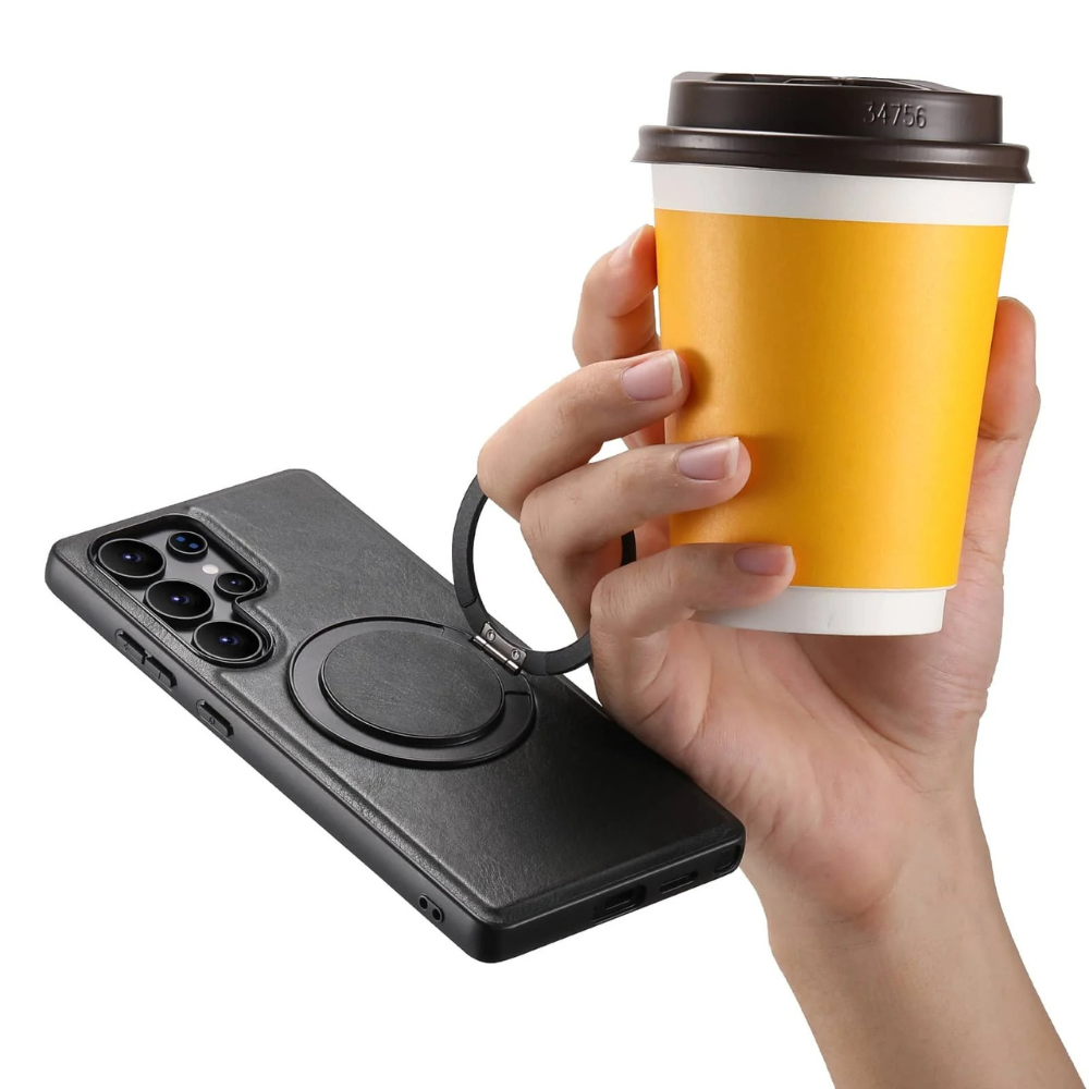 Caries Leather Galaxy Case With Built-in Kickstand
