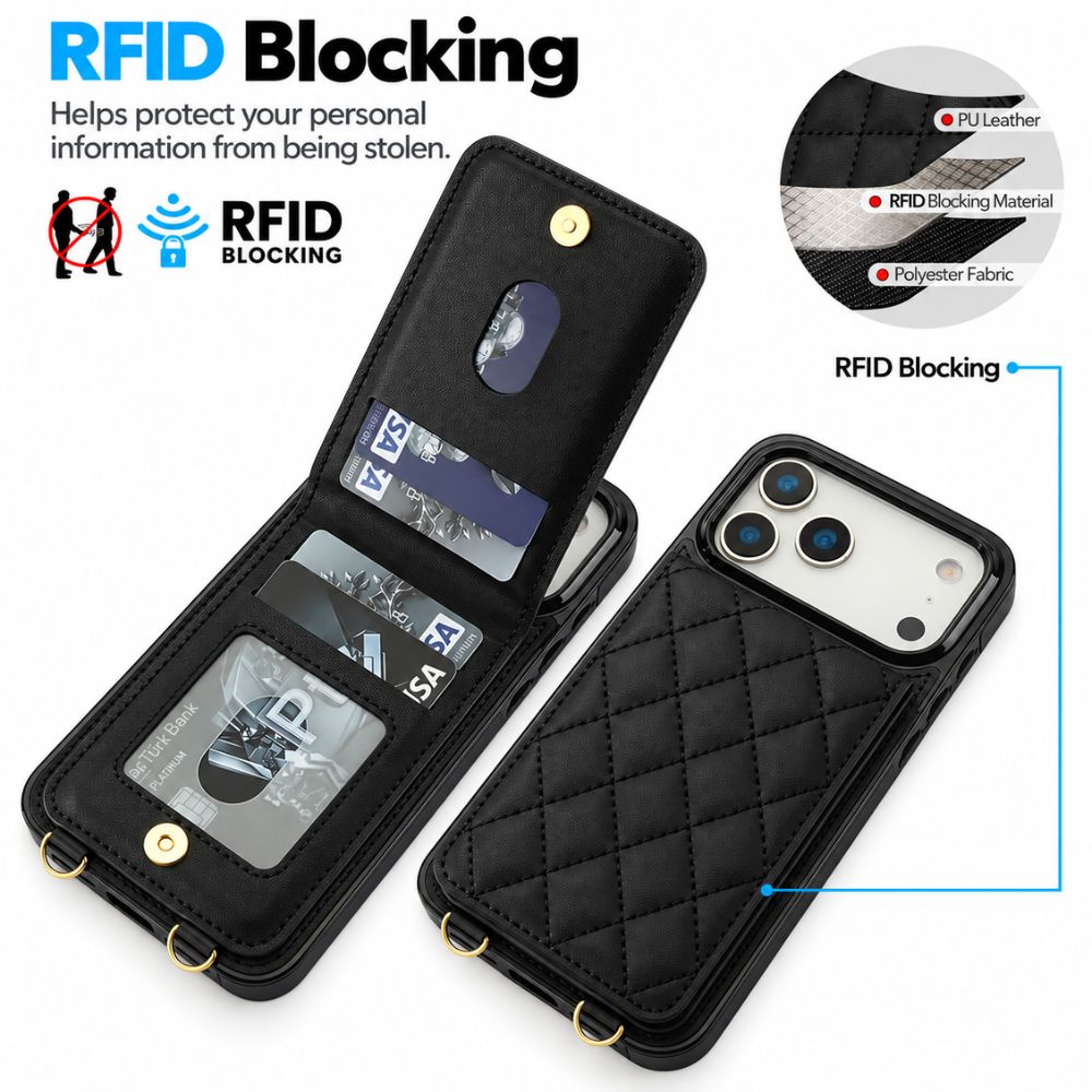 Devoco Leather Wallet iPhone Case With Card Holder