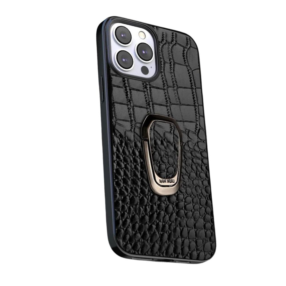 Adepto Leather iPhone Case With Ring - Astra Cases