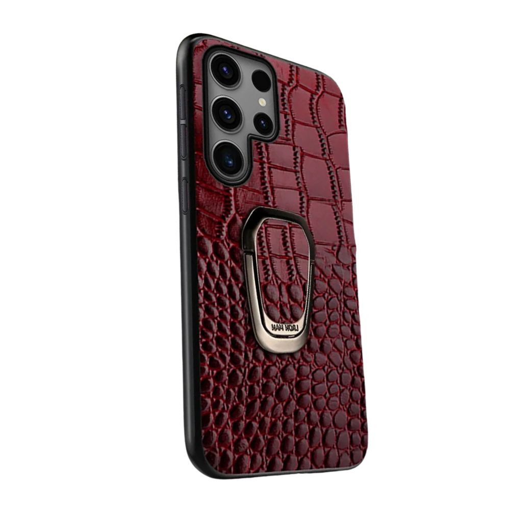 Acidus Leather Galaxy Case With Ring - Astra Cases