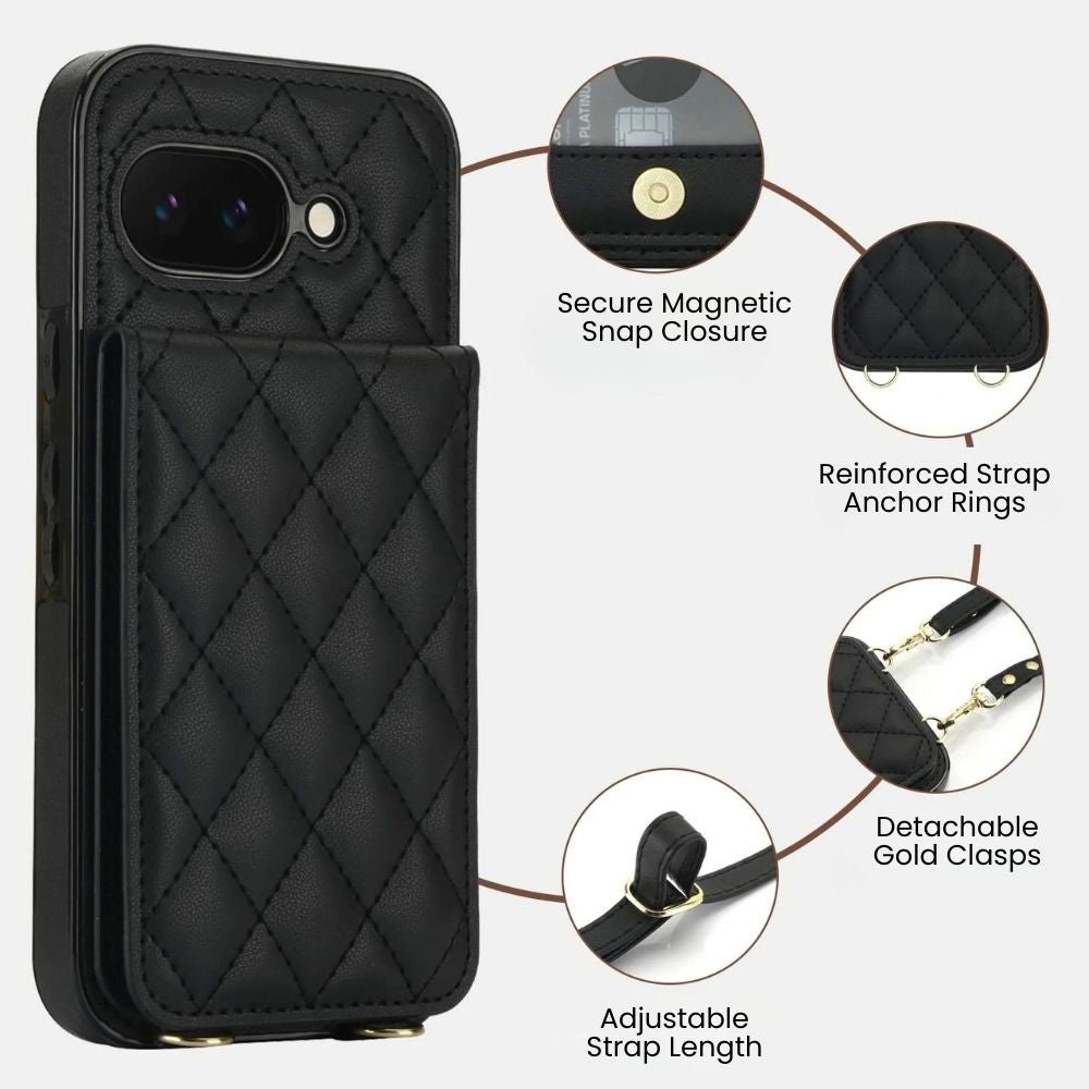 Cado Leather Wallet Google Pixel Case With Card Holder - Astra Cases