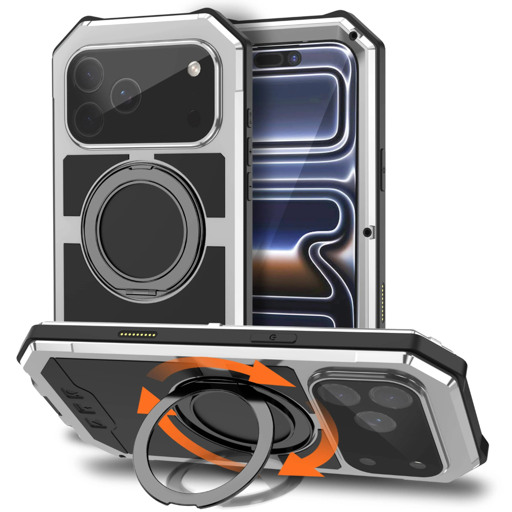 Aegis Magnetic Ring Stand Metal Case For iPhone 17 Pro Max