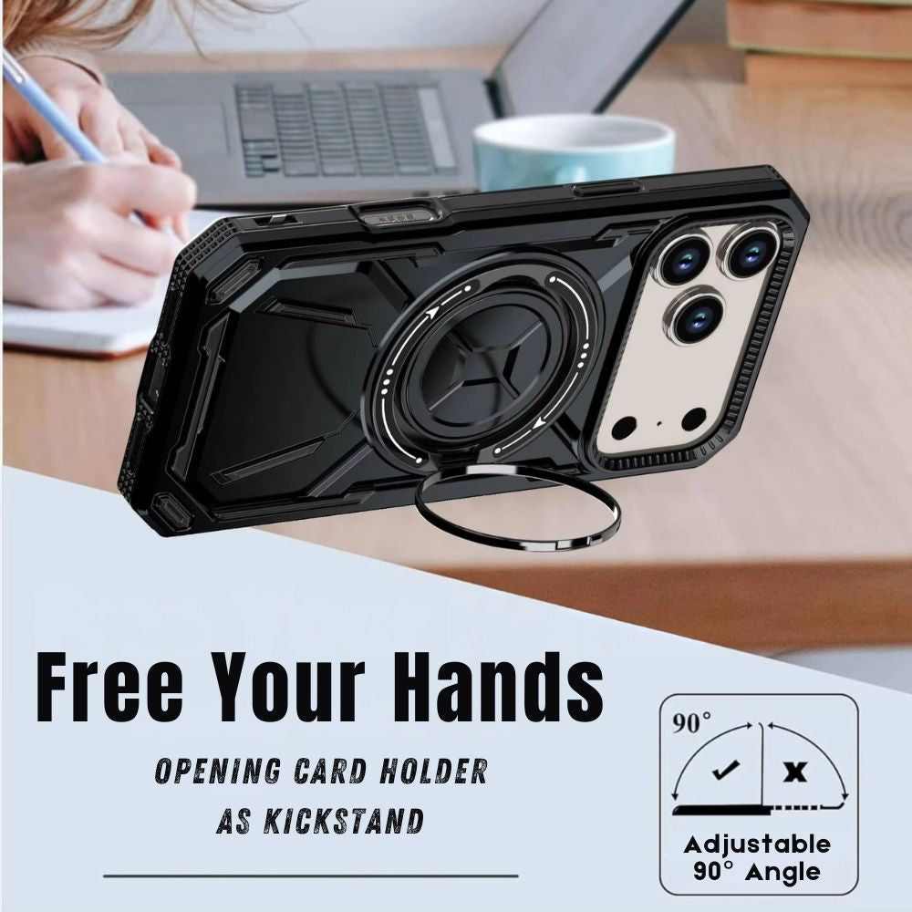Virtus Magnetic Heavy Duty iPhone Case With Kickstand - Astra Cases