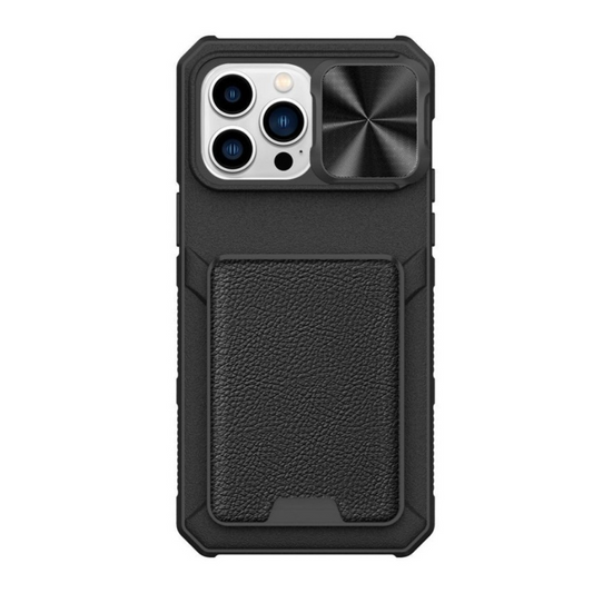 Vero Shockproof Wallet Case With Slide Camera Cover for iPhone 14 & 15 Series