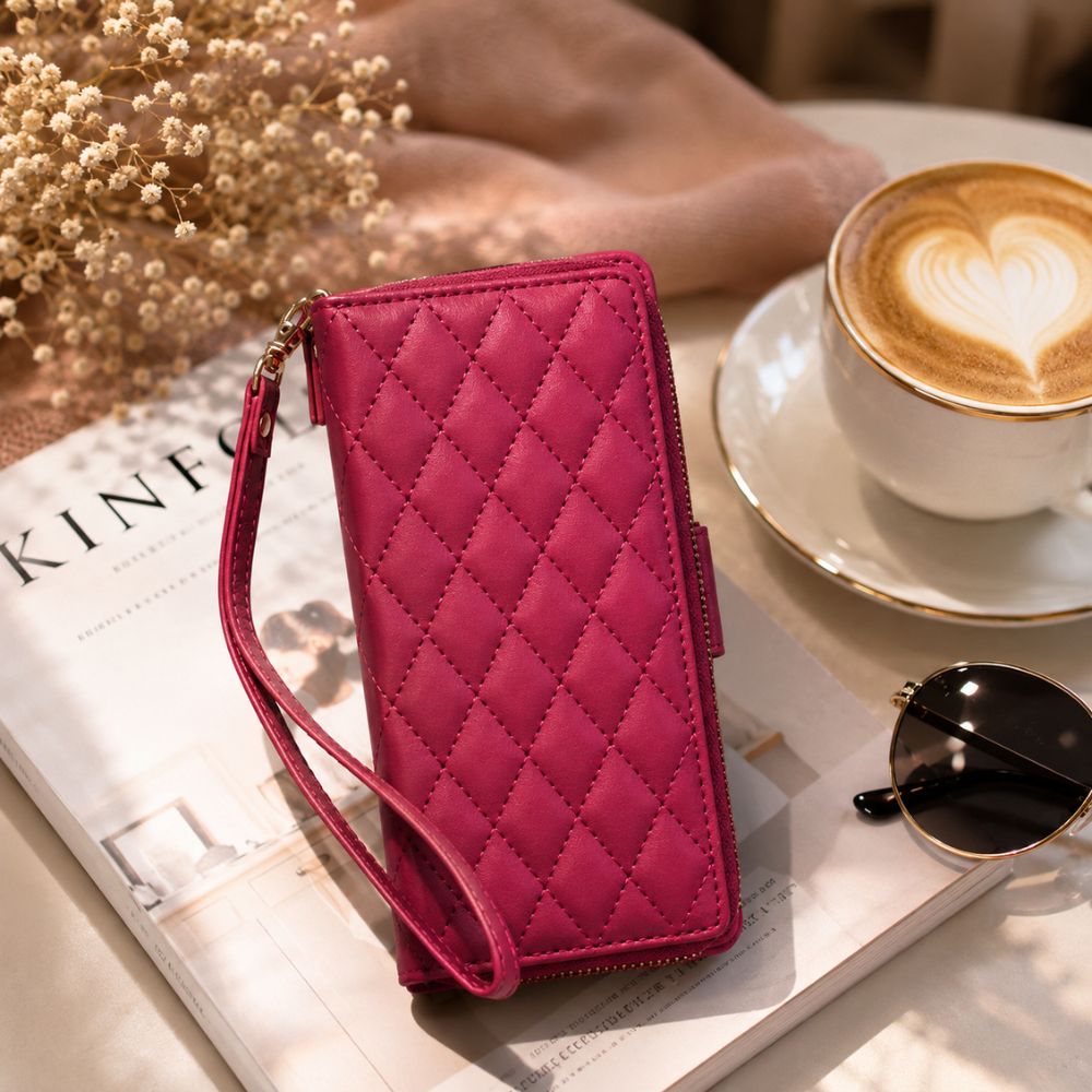 Aestus Quilted Leather Wallet Case for Galaxy A Series - Astra Cases