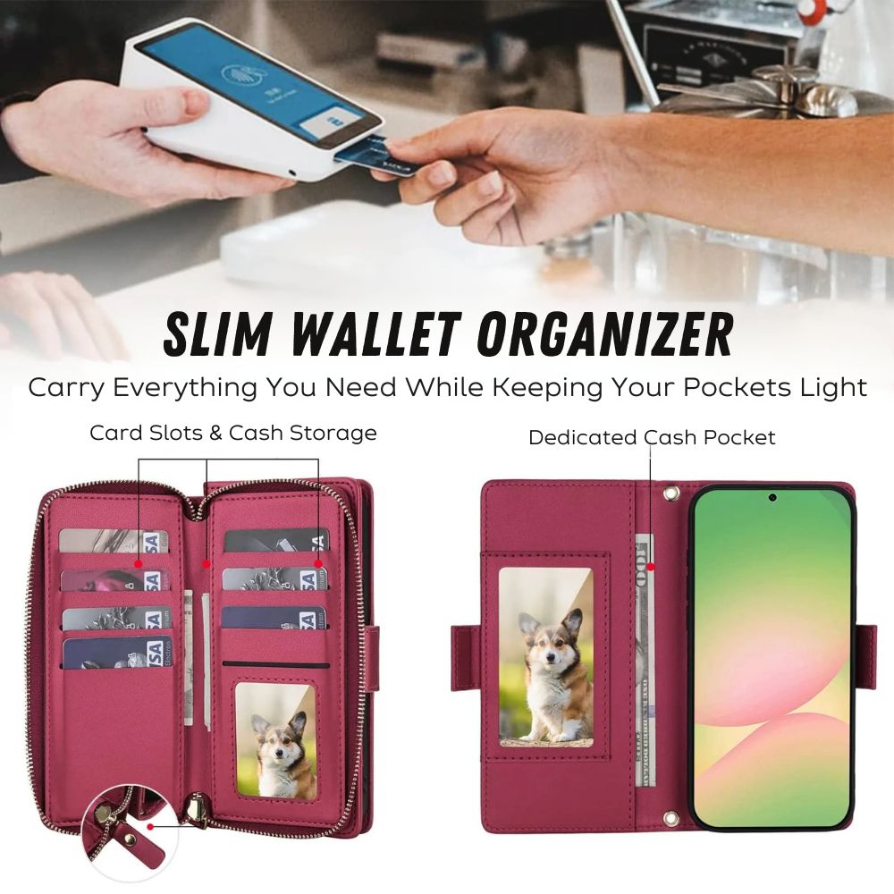 Aestus Quilted Leather Wallet Case for Galaxy A Series - Astra Cases