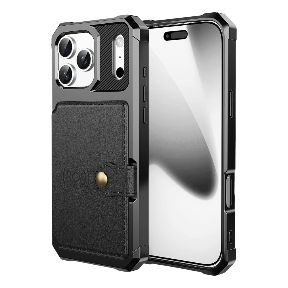 Echo Luxury Leather Wallet Case For iPhone Series 14-17
