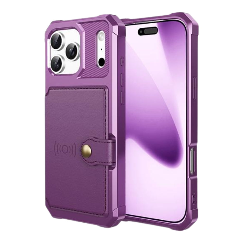 Echo Luxury Leather Wallet Case For iPhone Series 14-17