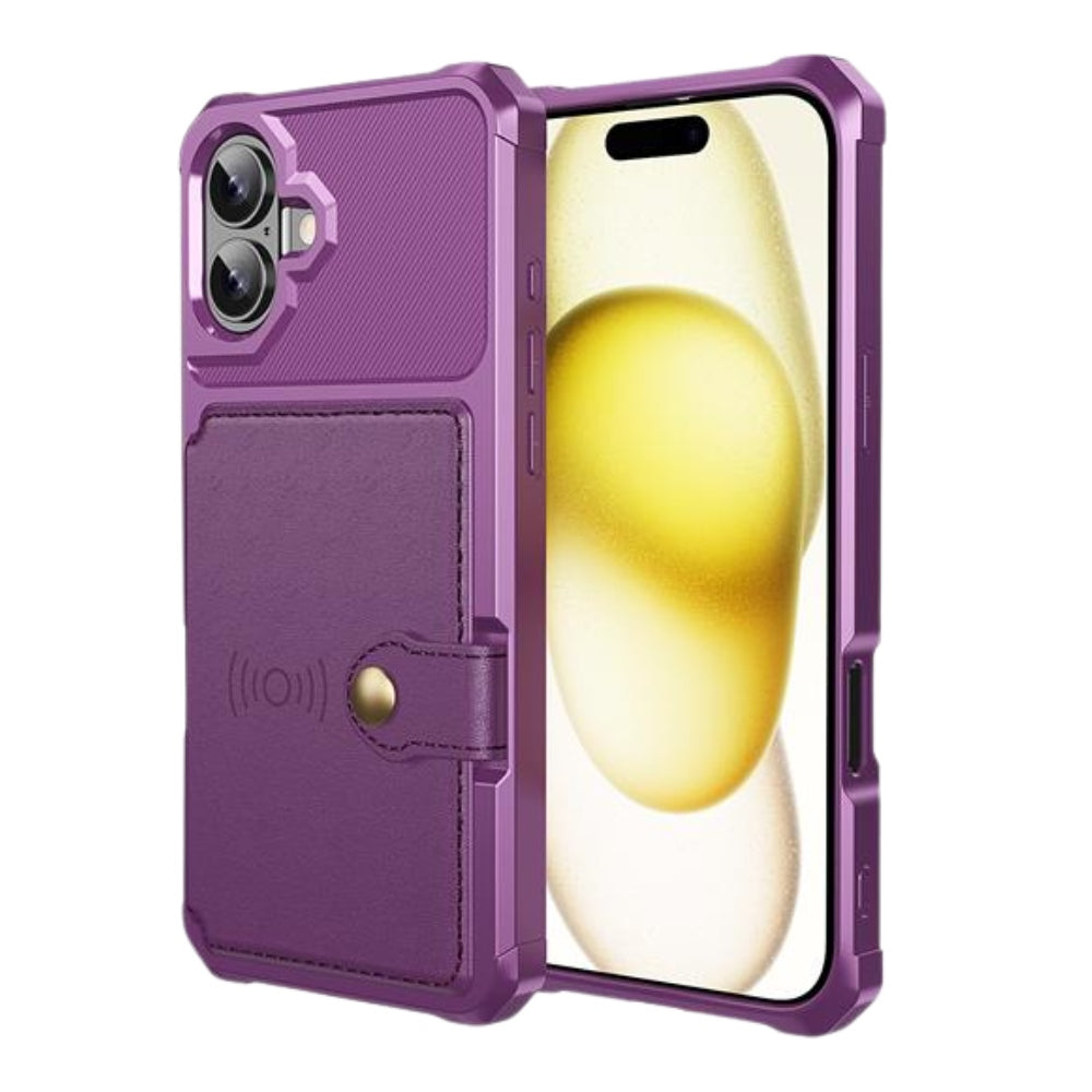 Echo Luxury Leather Wallet Case For iPhone Series 14-17
