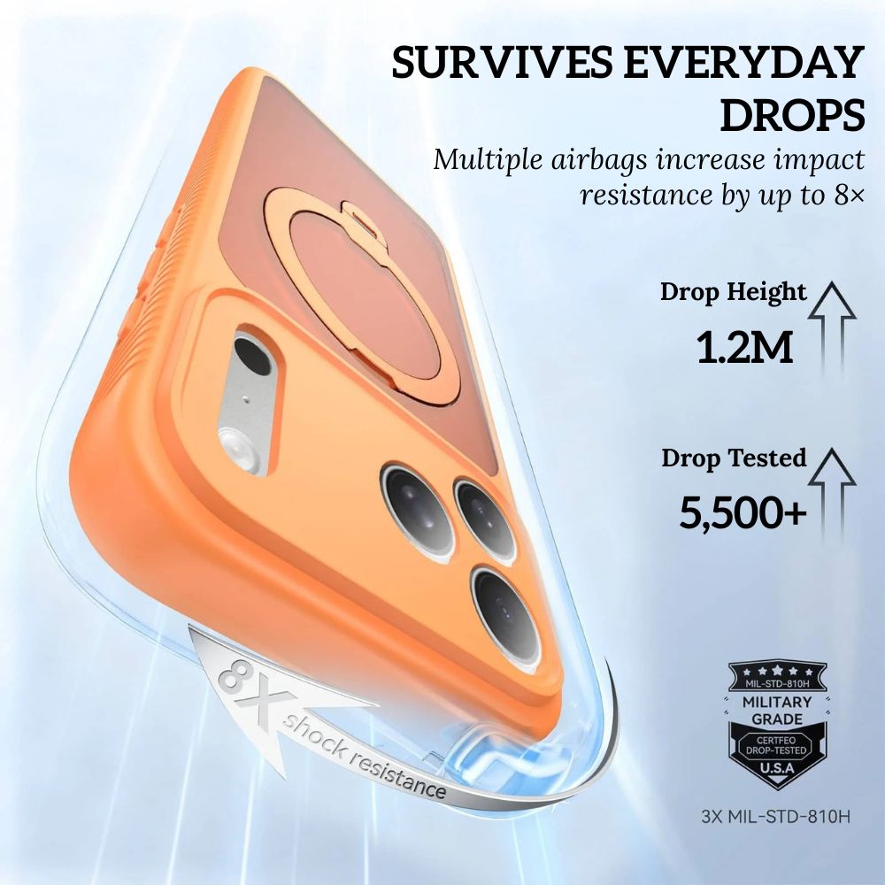 Feteo Slim Shockproof iPhone Case With Ring Holder - Astra Cases