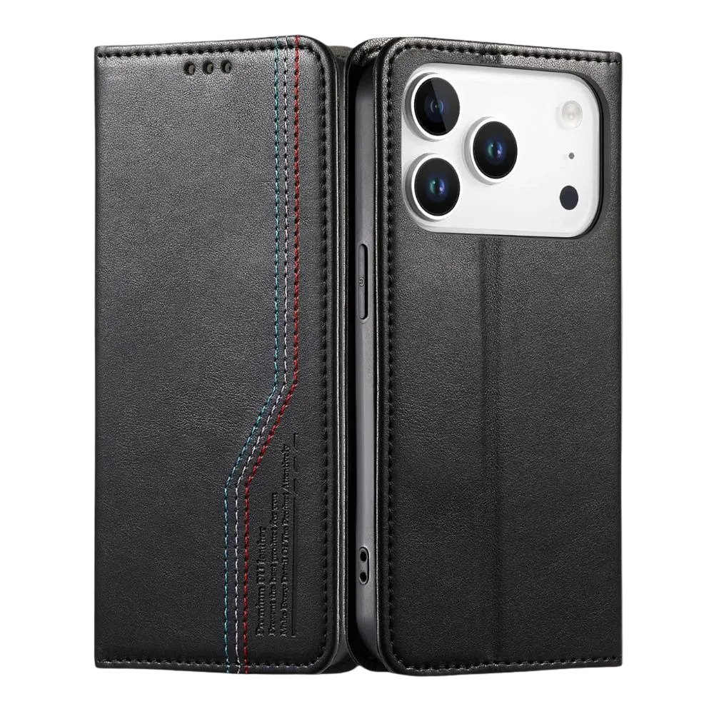 Civis Leather Wallet Flip iPhone Case