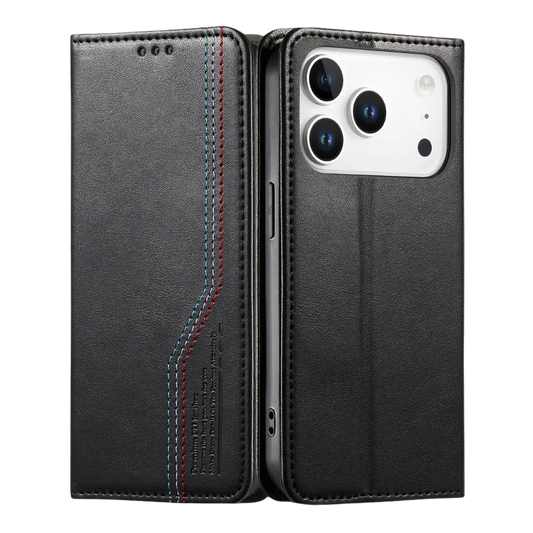 Civis Leather Wallet Flip iPhone Case