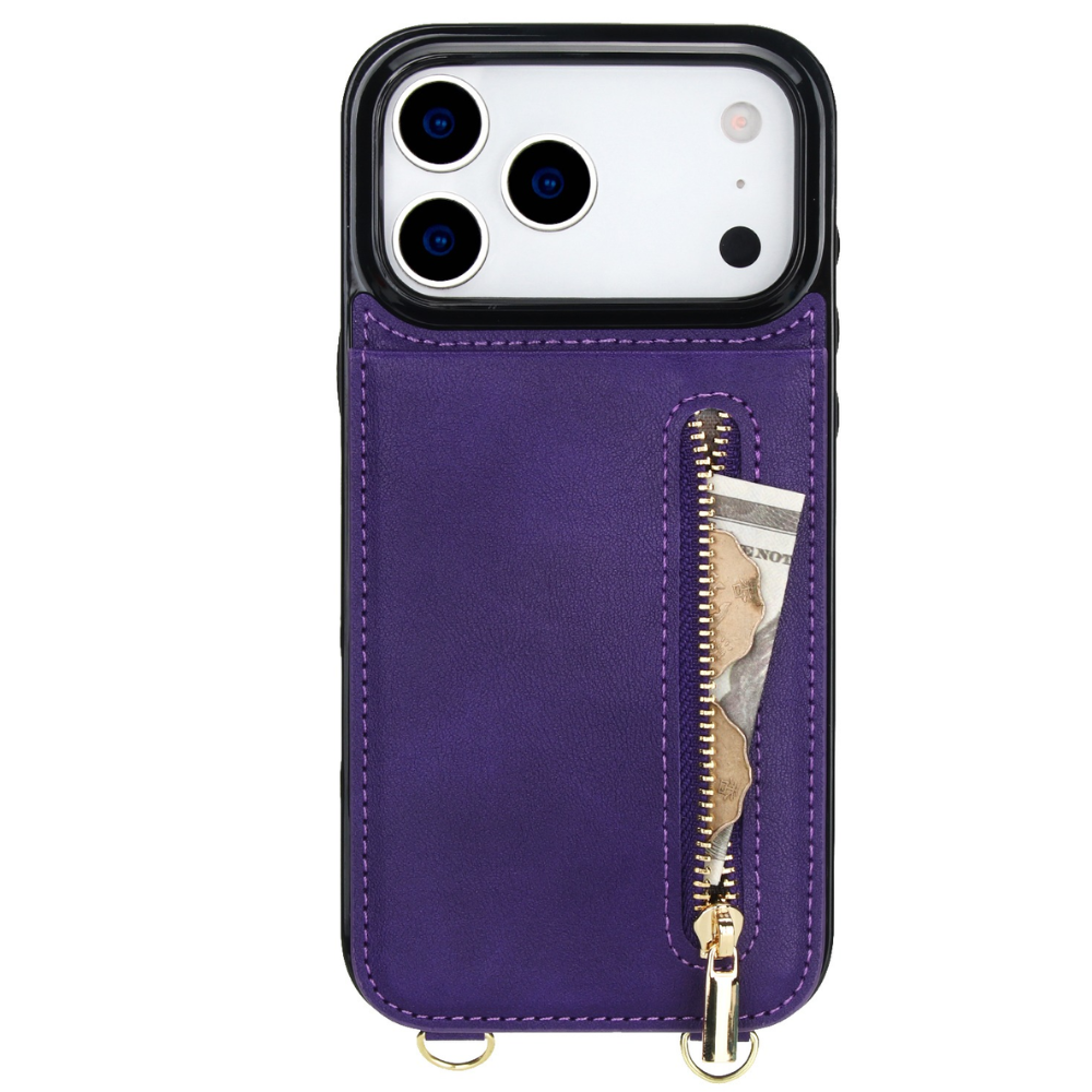Nitida Crossbody Leather Case With Stand For iPhone 14-17 Series
