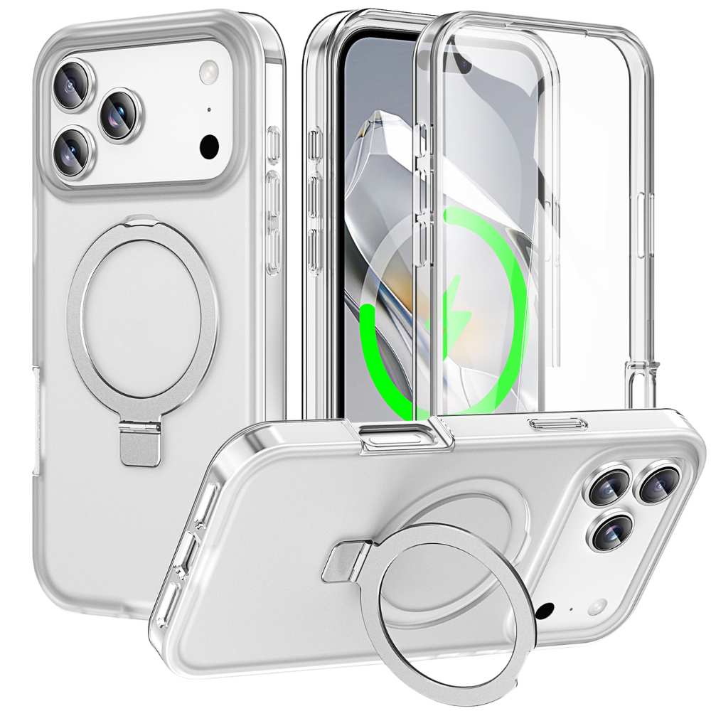 Dives Shockproof Matte iPhone Case With Screen Protector And Ring Holder